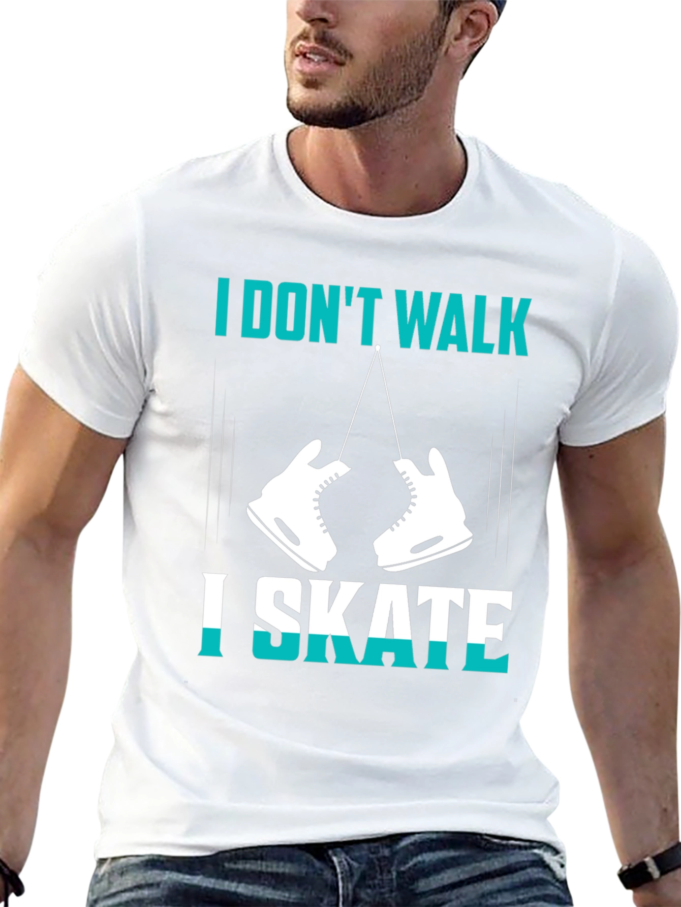 I Dont Walk I Skate Graphic Tee