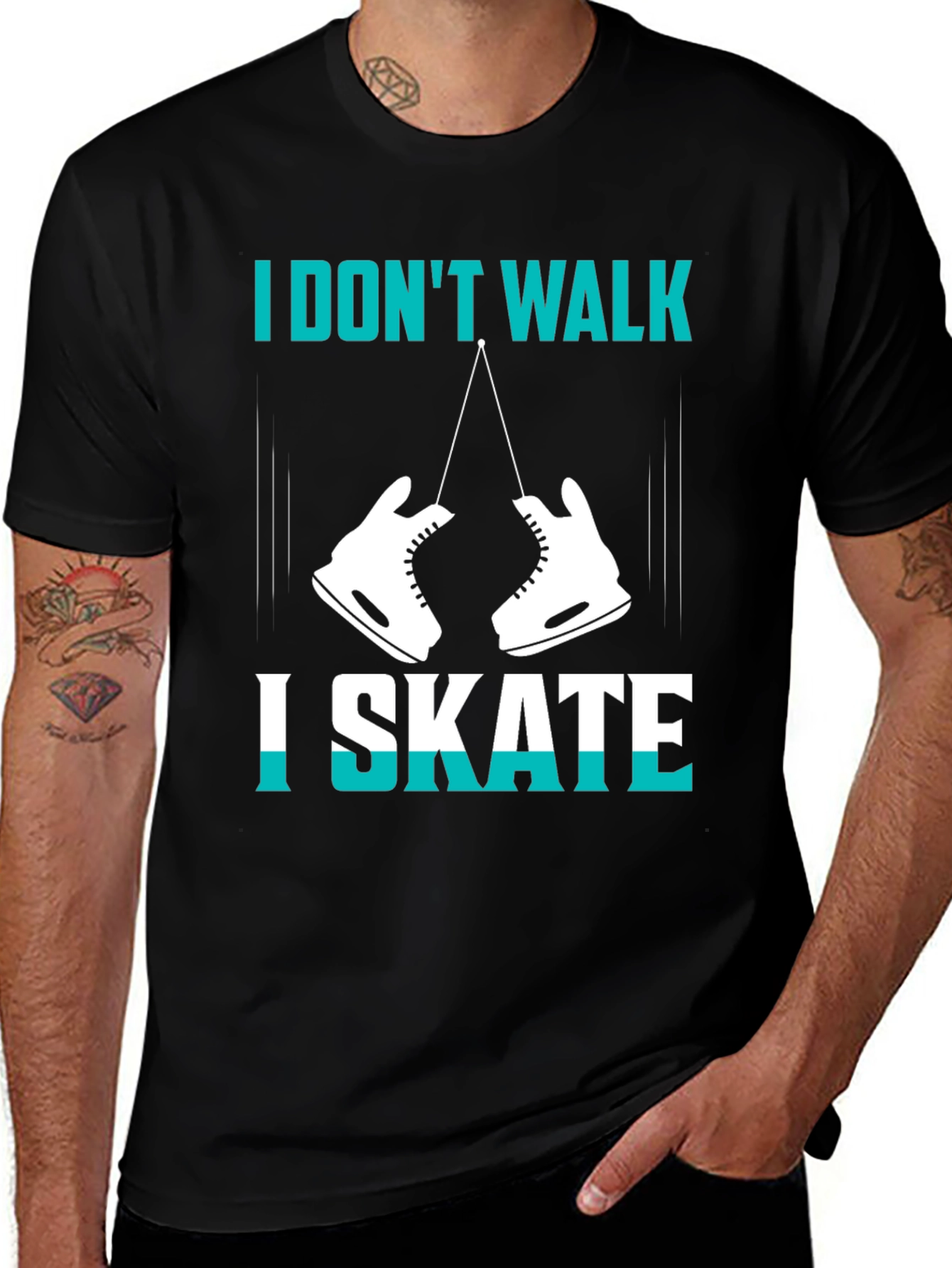 I Dont Walk I Skate Graphic Tee