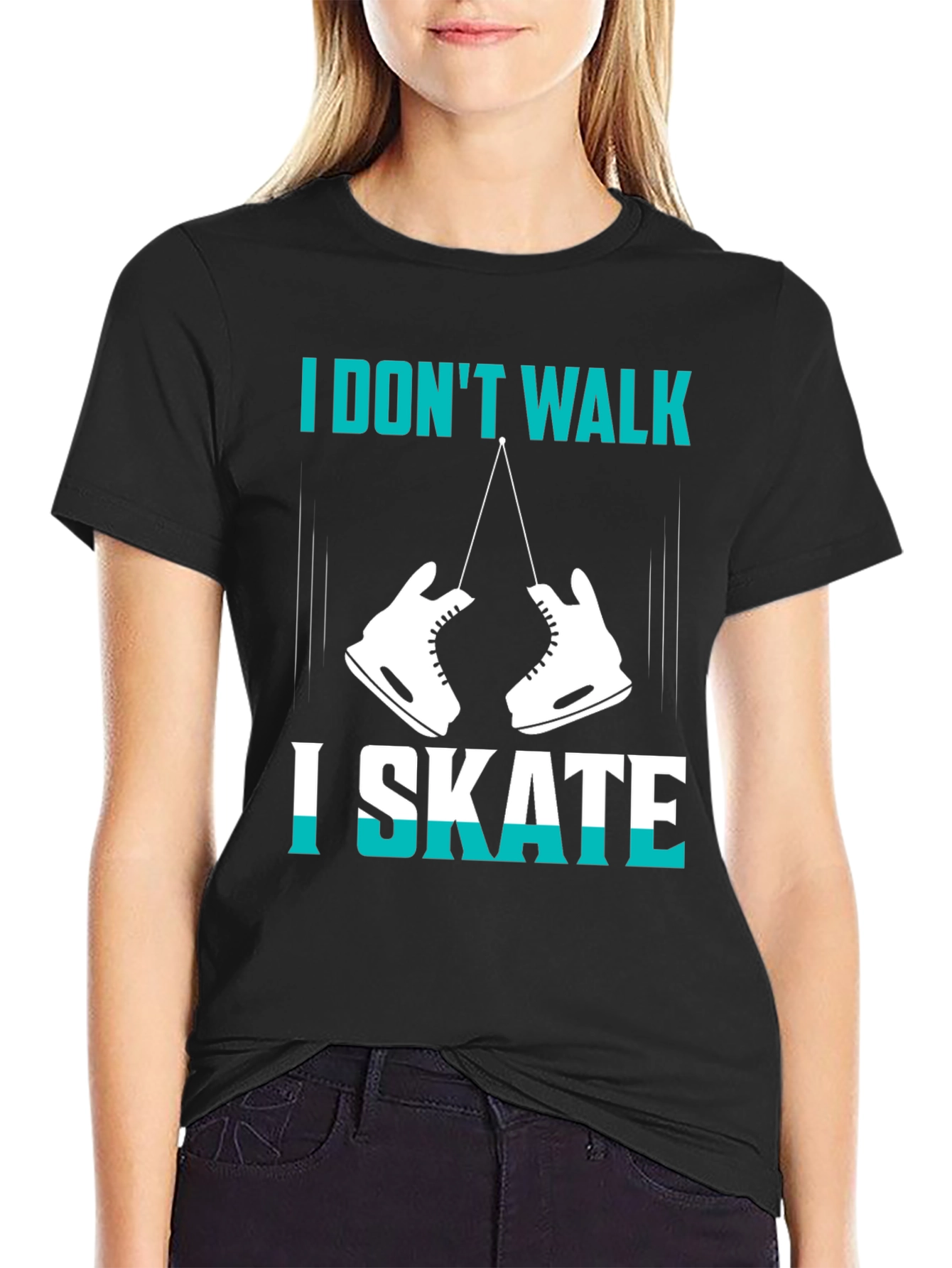 I Dont Walk I Skate Graphic Tee