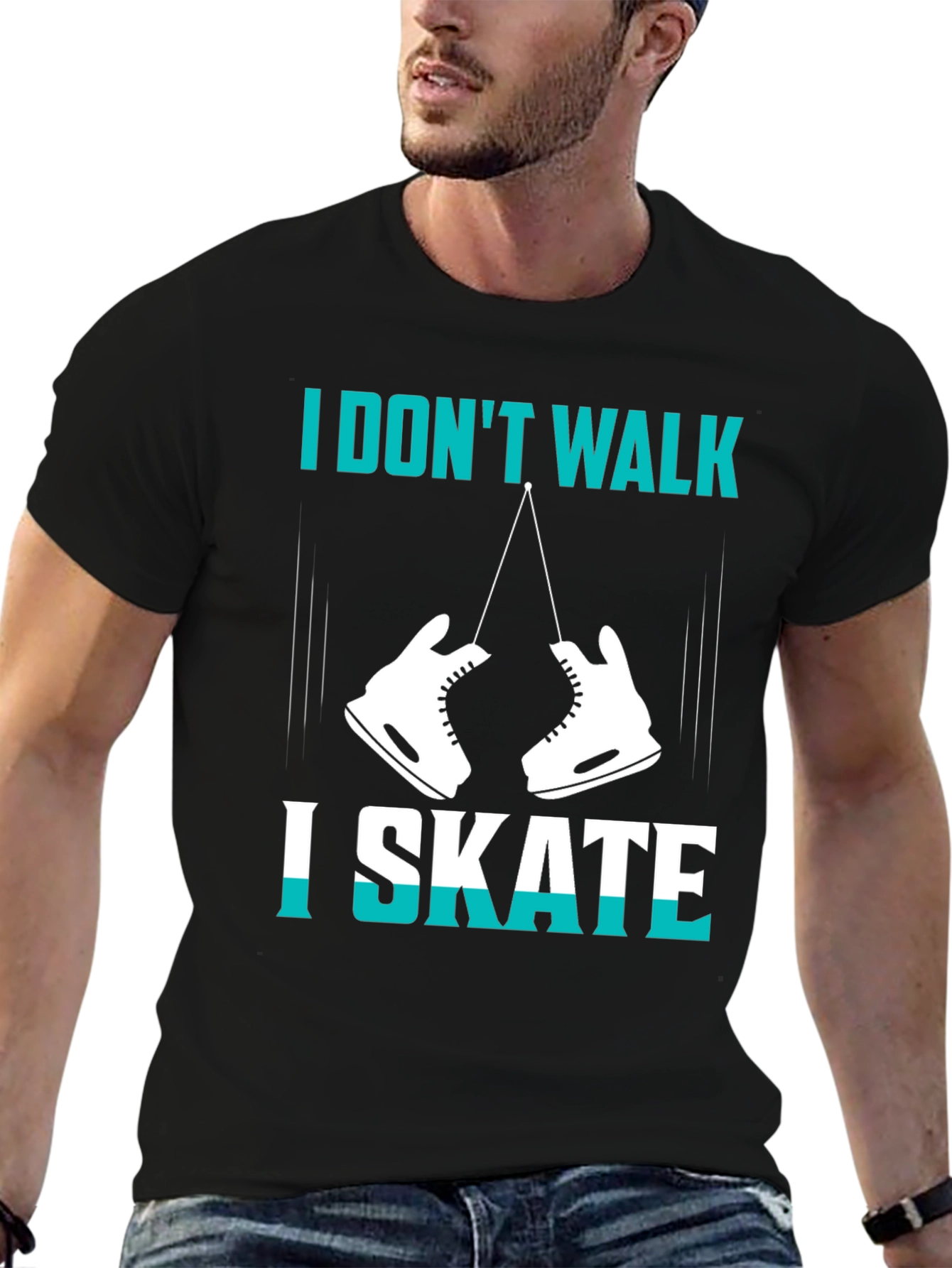 I Dont Walk I Skate Graphic Tee