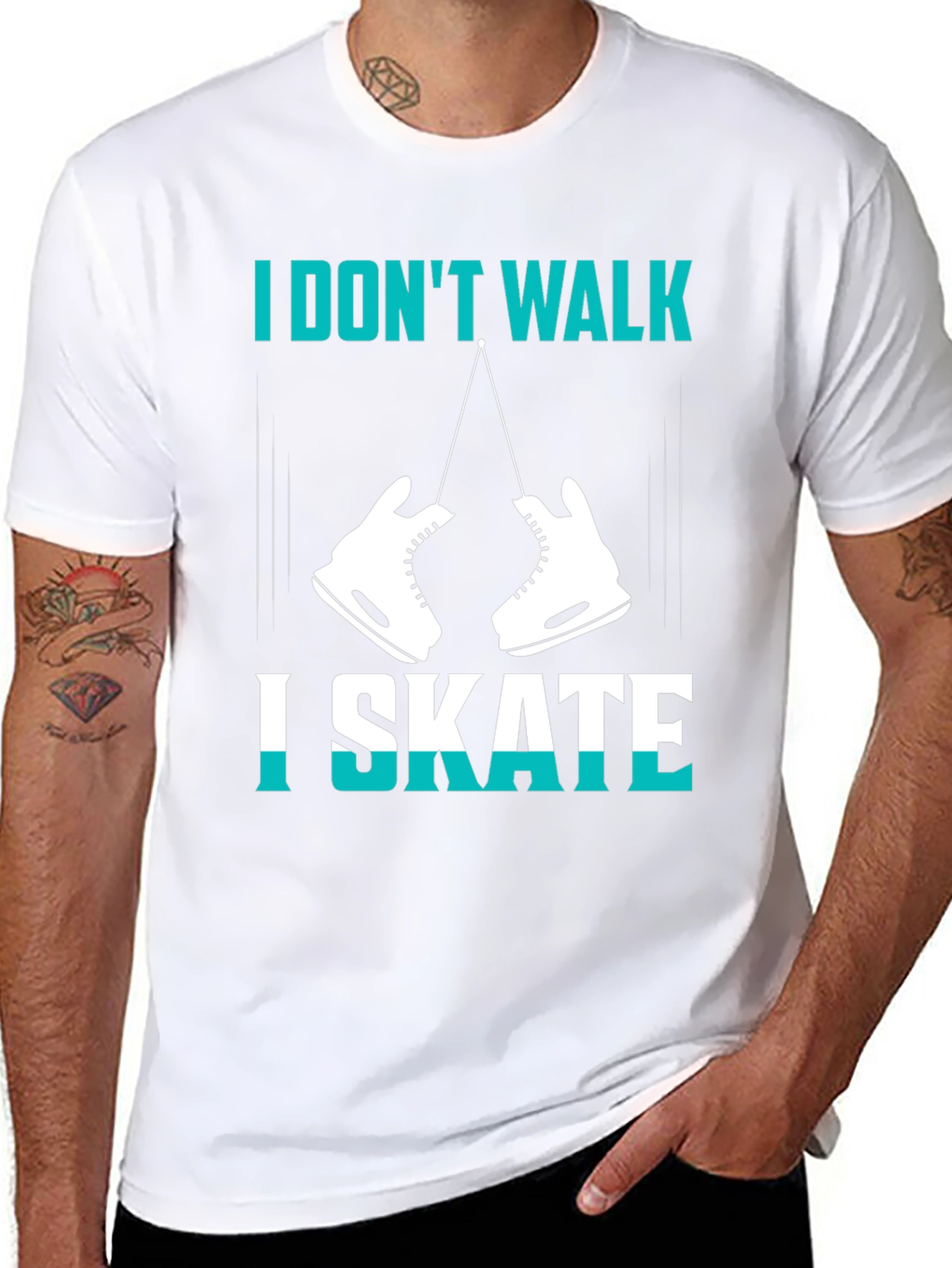 I Dont Walk I Skate Graphic Tee