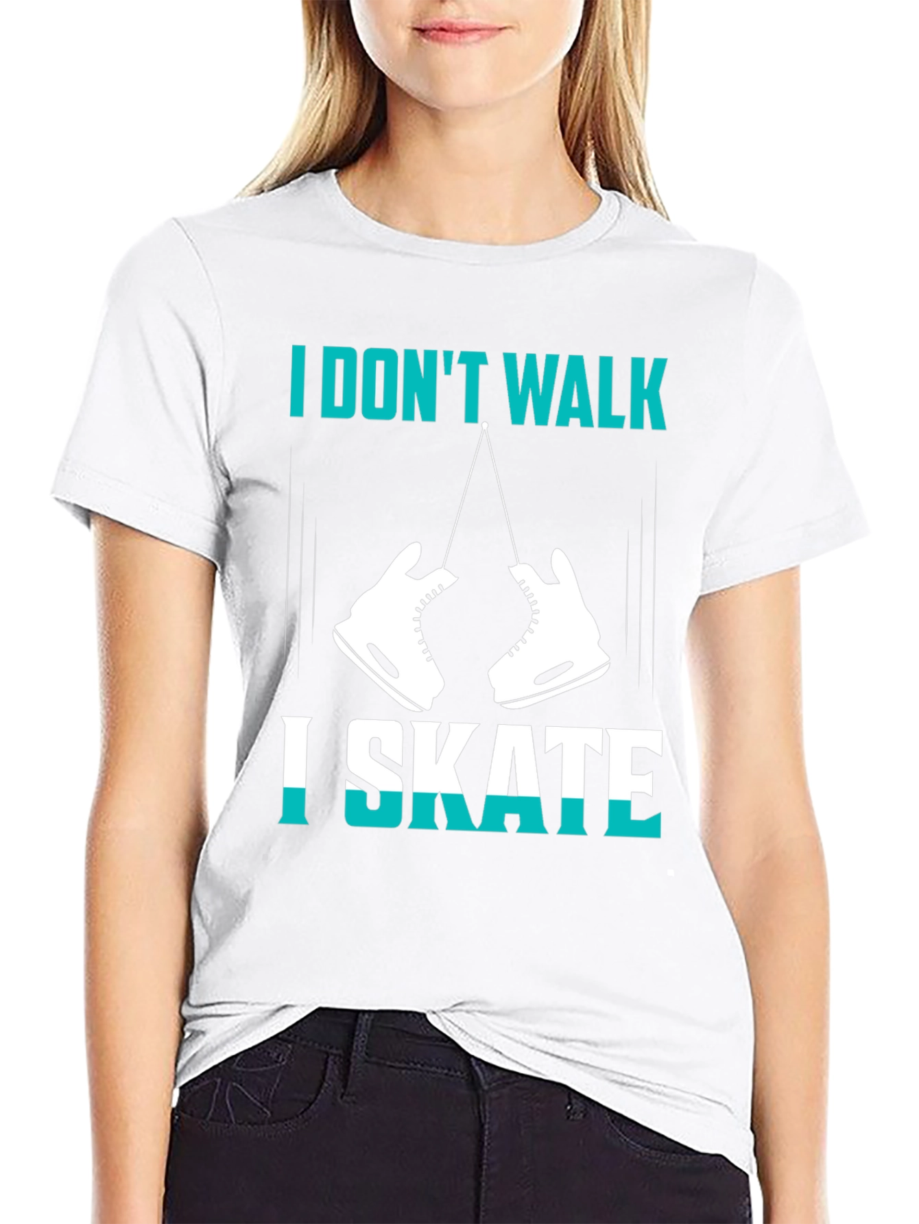 I Dont Walk I Skate Graphic Tee