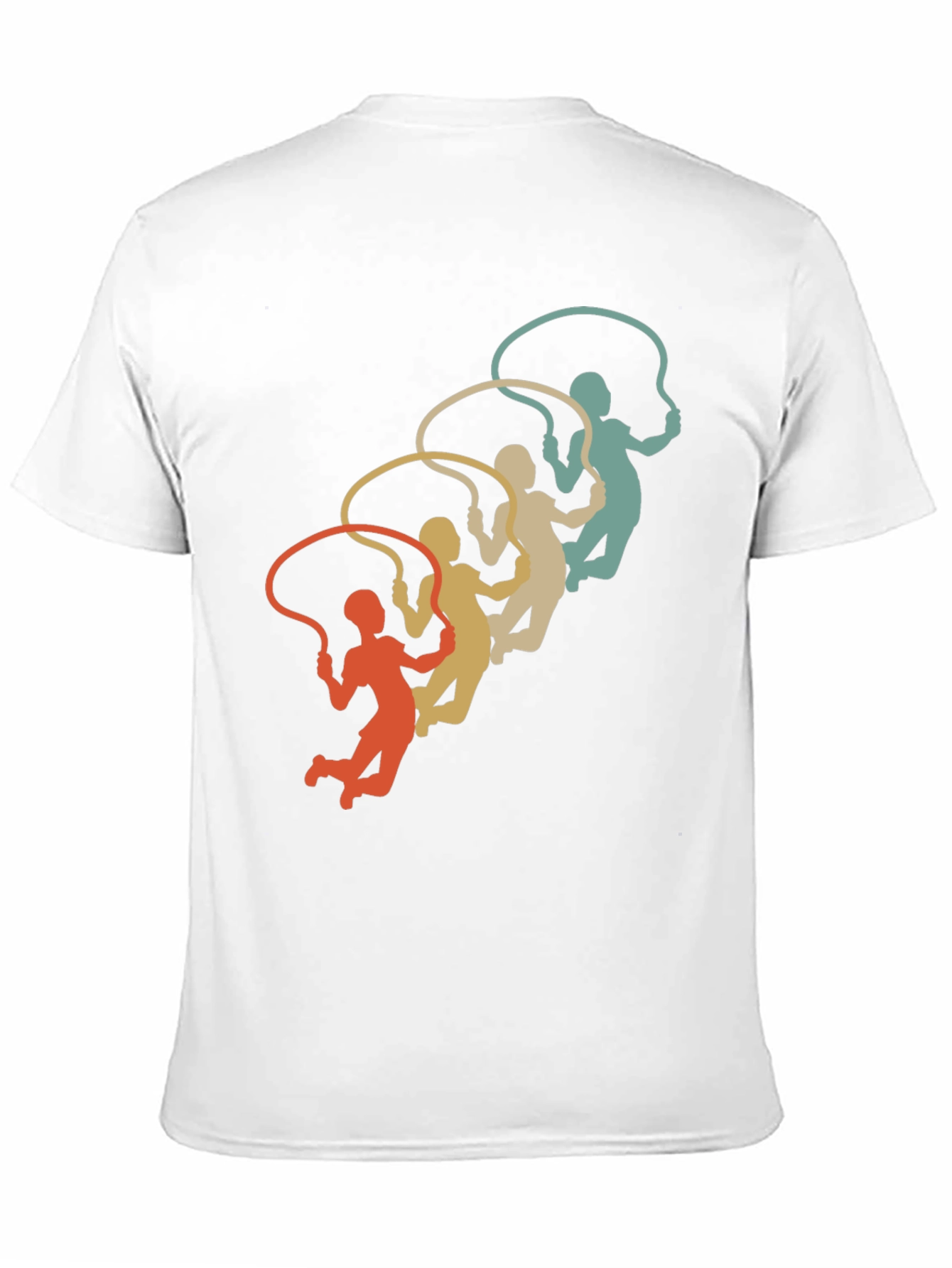 Retro Jumping Rope Silhouette Graphic Tee