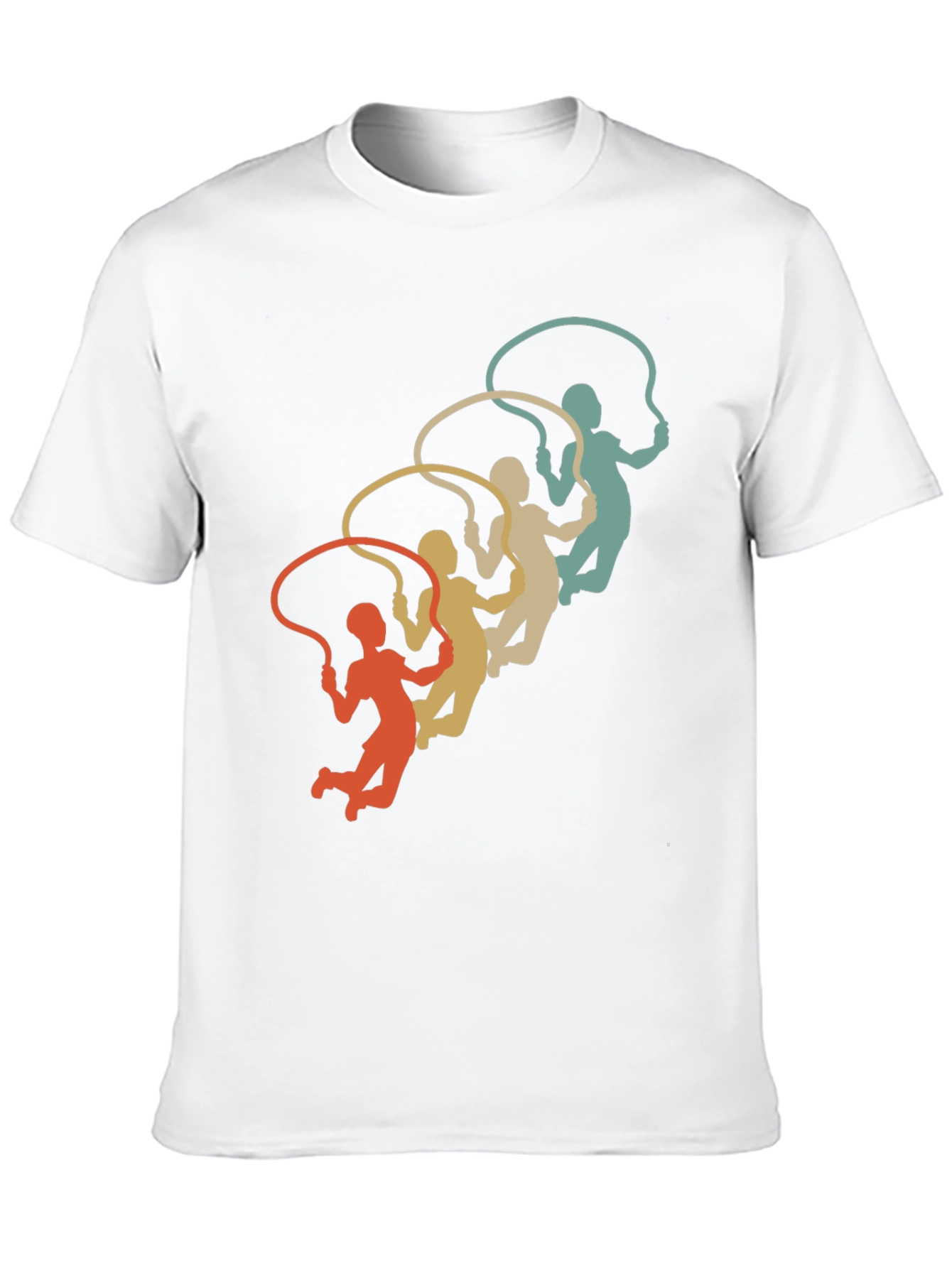 Retro Jumping Rope Silhouette Graphic Tee