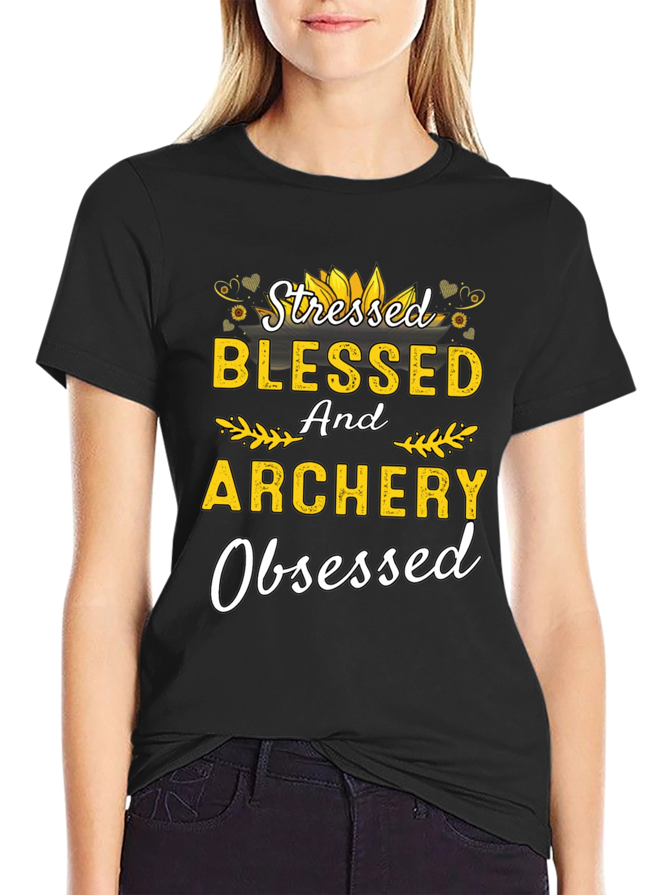 Stressed Blessed Archery Obsessed T-Shirt