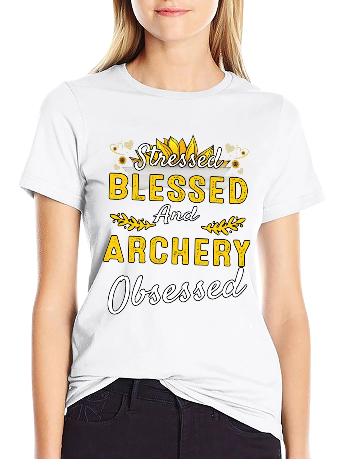 Stressed Blessed Archery Obsessed T-Shirt