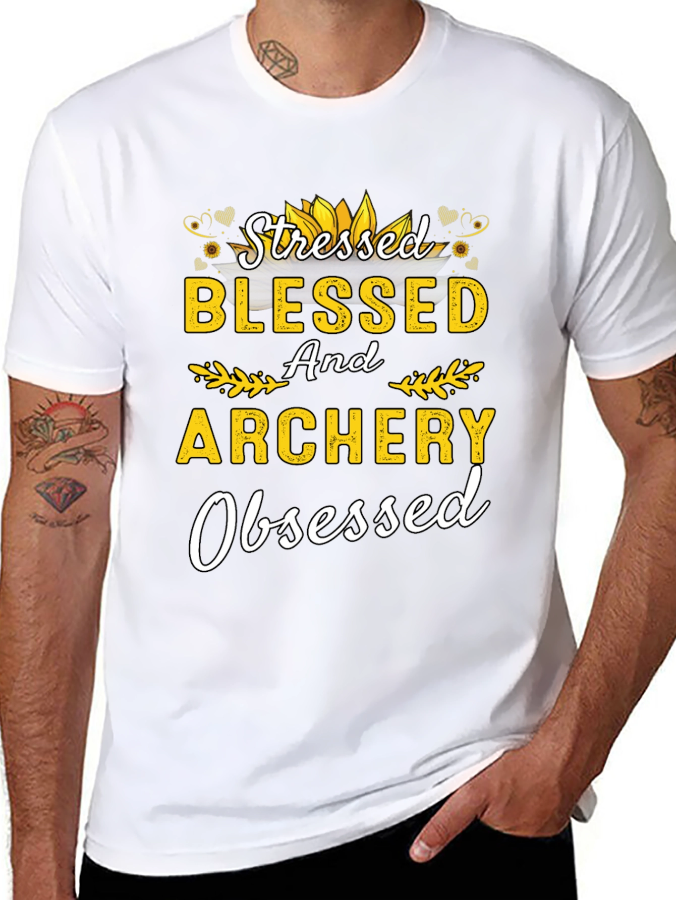 Stressed Blessed Archery Obsessed T-Shirt