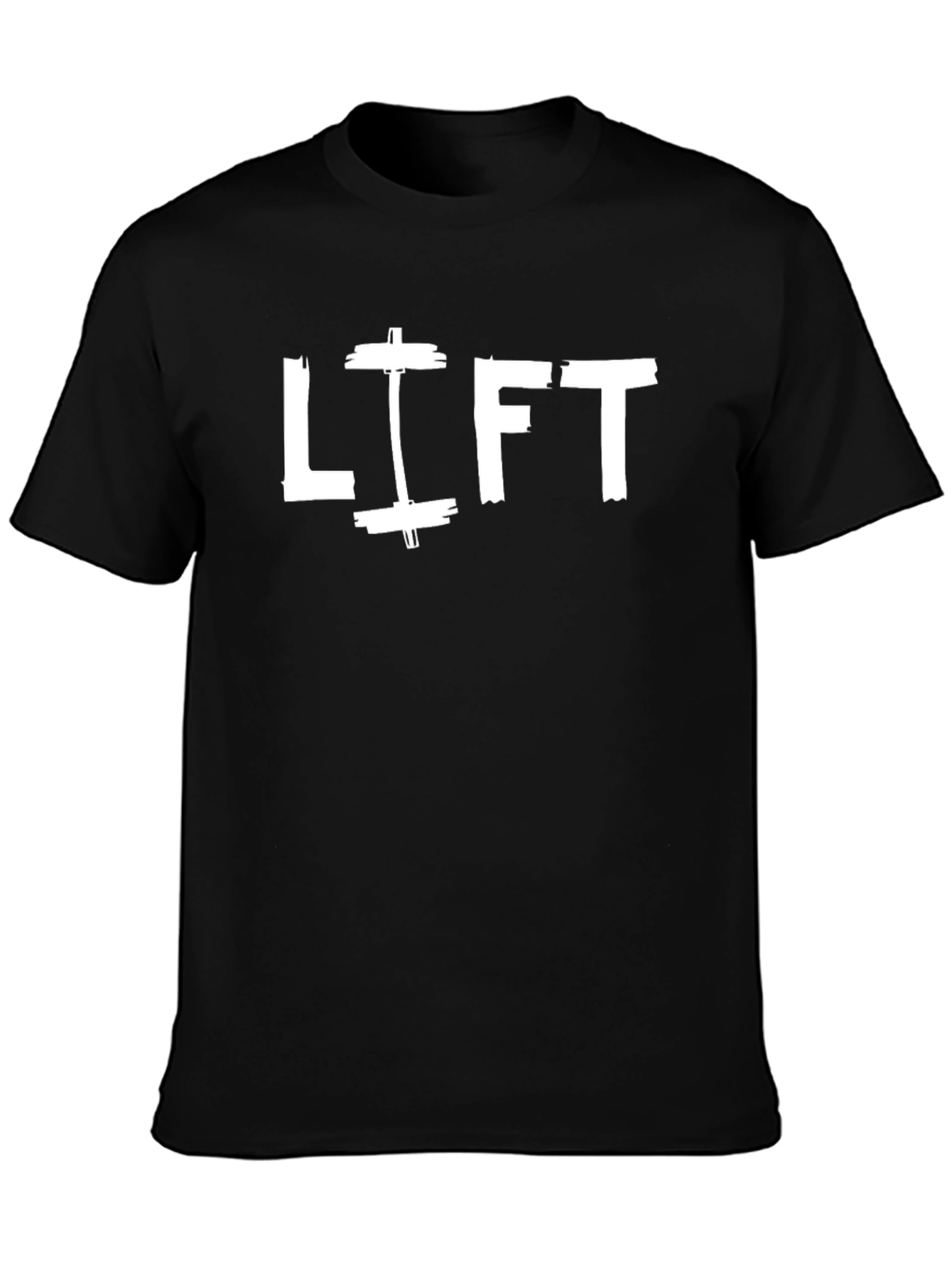 Lift Weights Graphic Tee - Black Cotton Gym Shirt