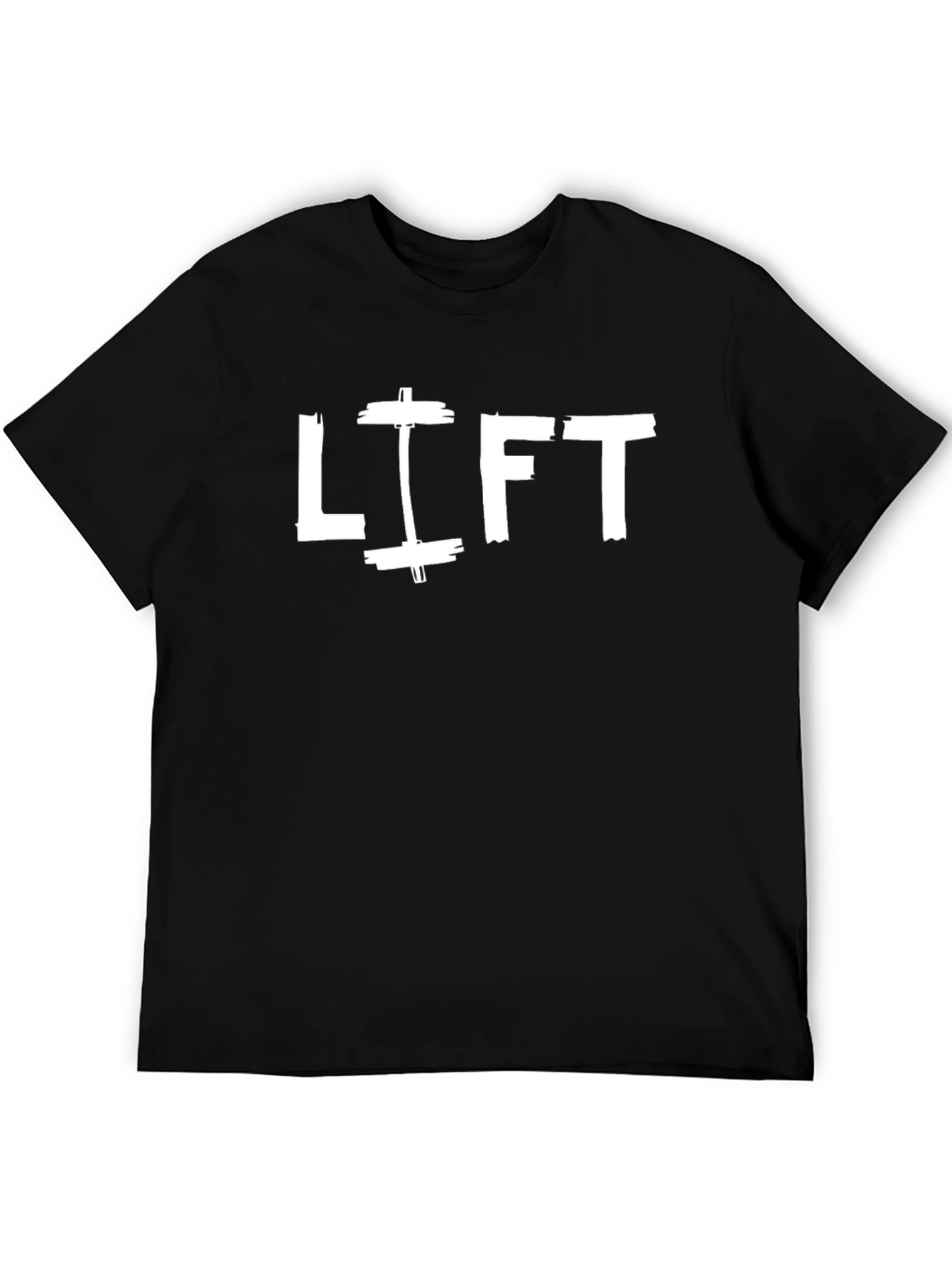 Lift Weights Graphic Tee - Black Cotton Gym Shirt