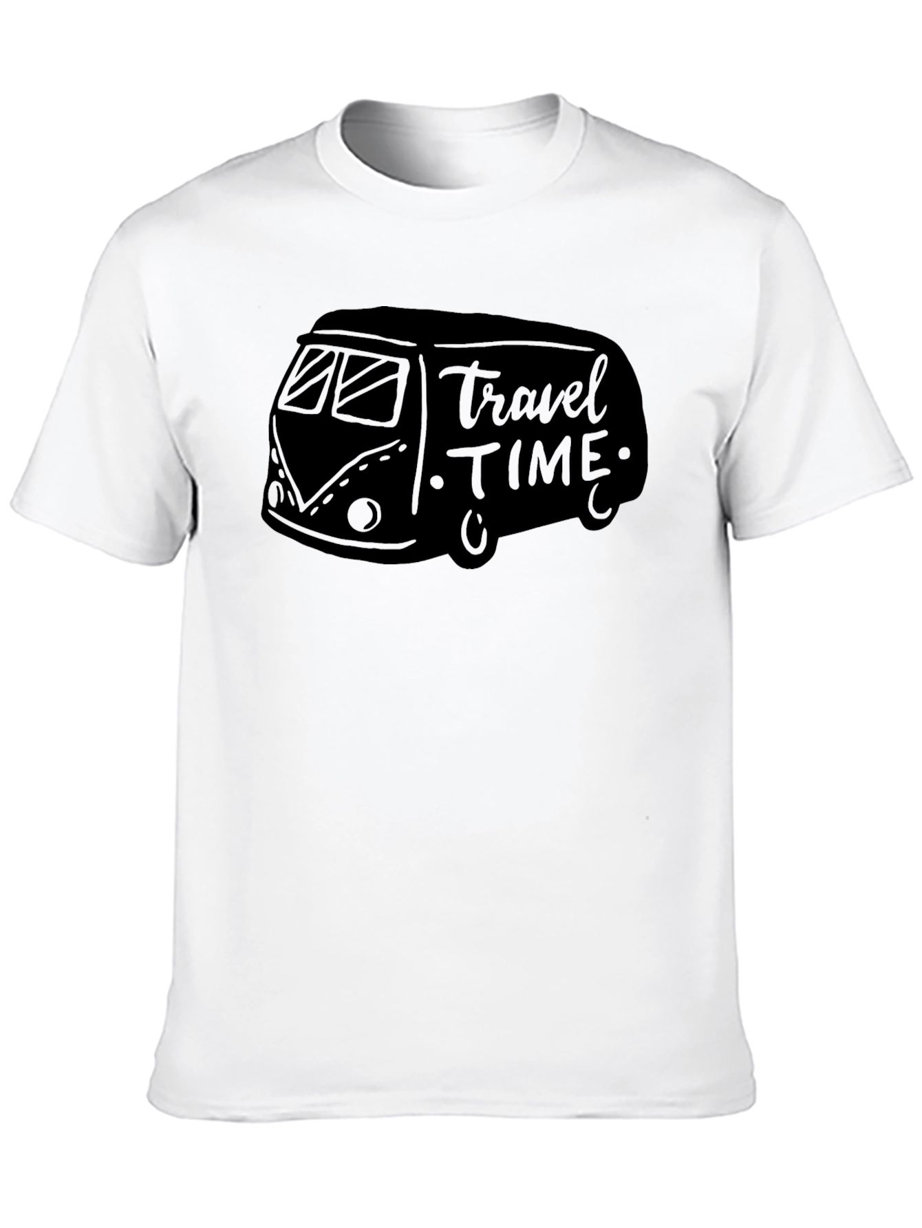 Travel Time Black Graphic Tee
