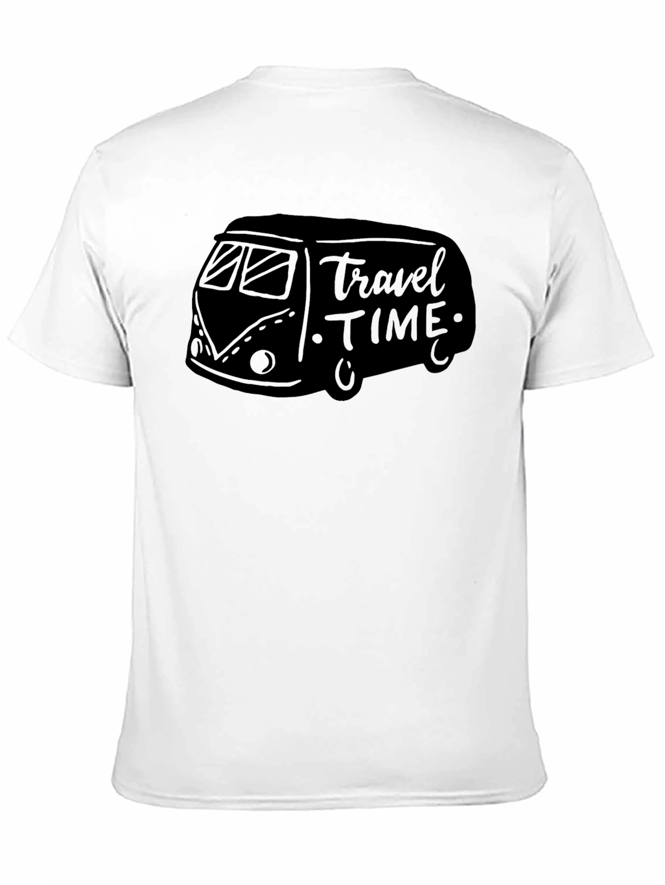 Travel Time Black Graphic Tee