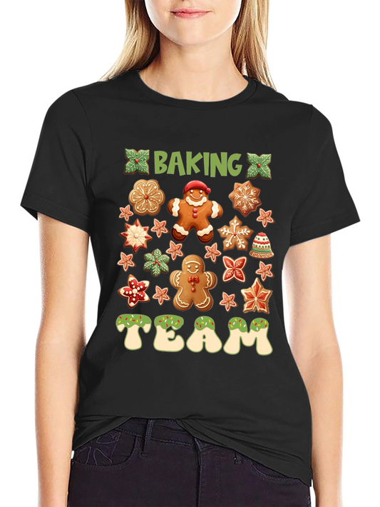Baking Team Gingerbread Christmas Graphic Tee