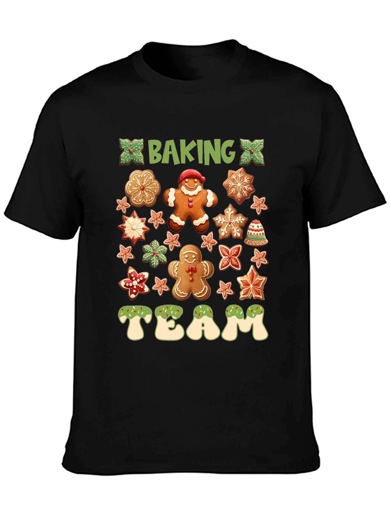 Baking Team Gingerbread Christmas Graphic Tee