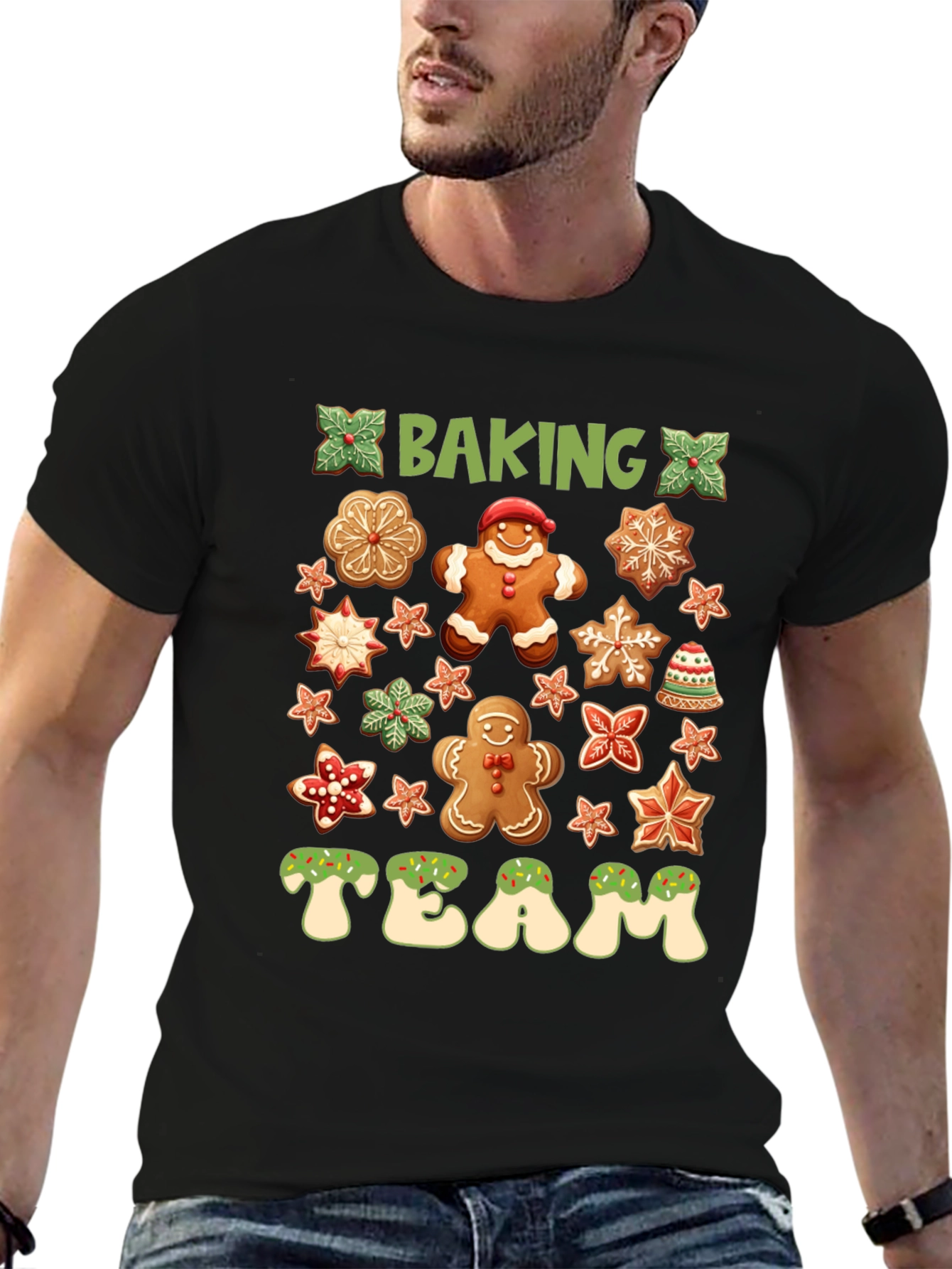 Baking Team Gingerbread Christmas Graphic Tee