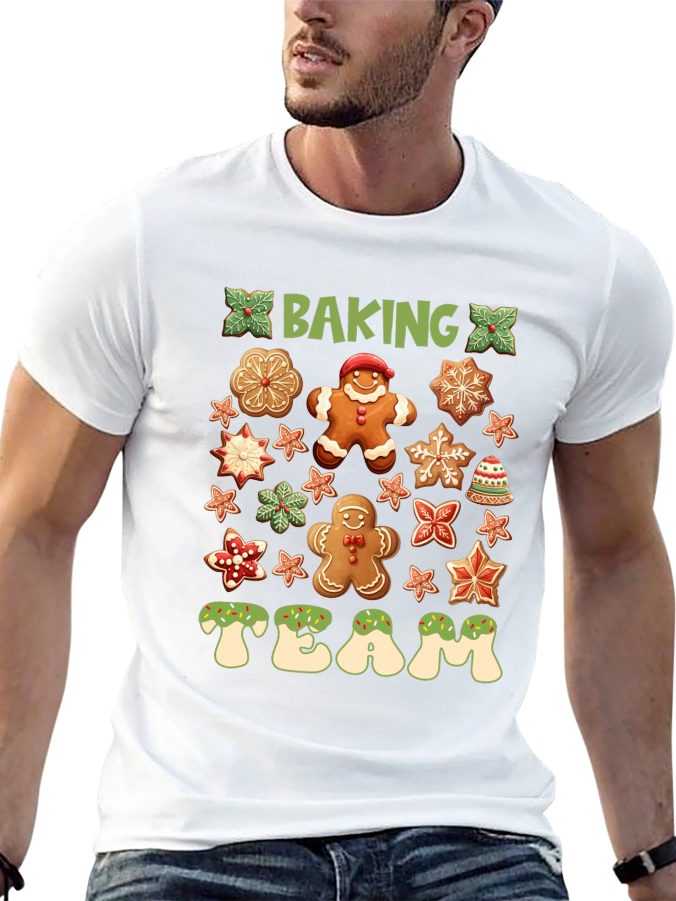 Baking Team Gingerbread Christmas Graphic Tee
