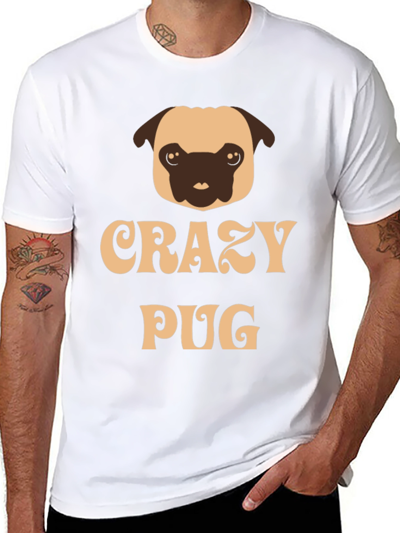 Crazy Pug Graphic Tee