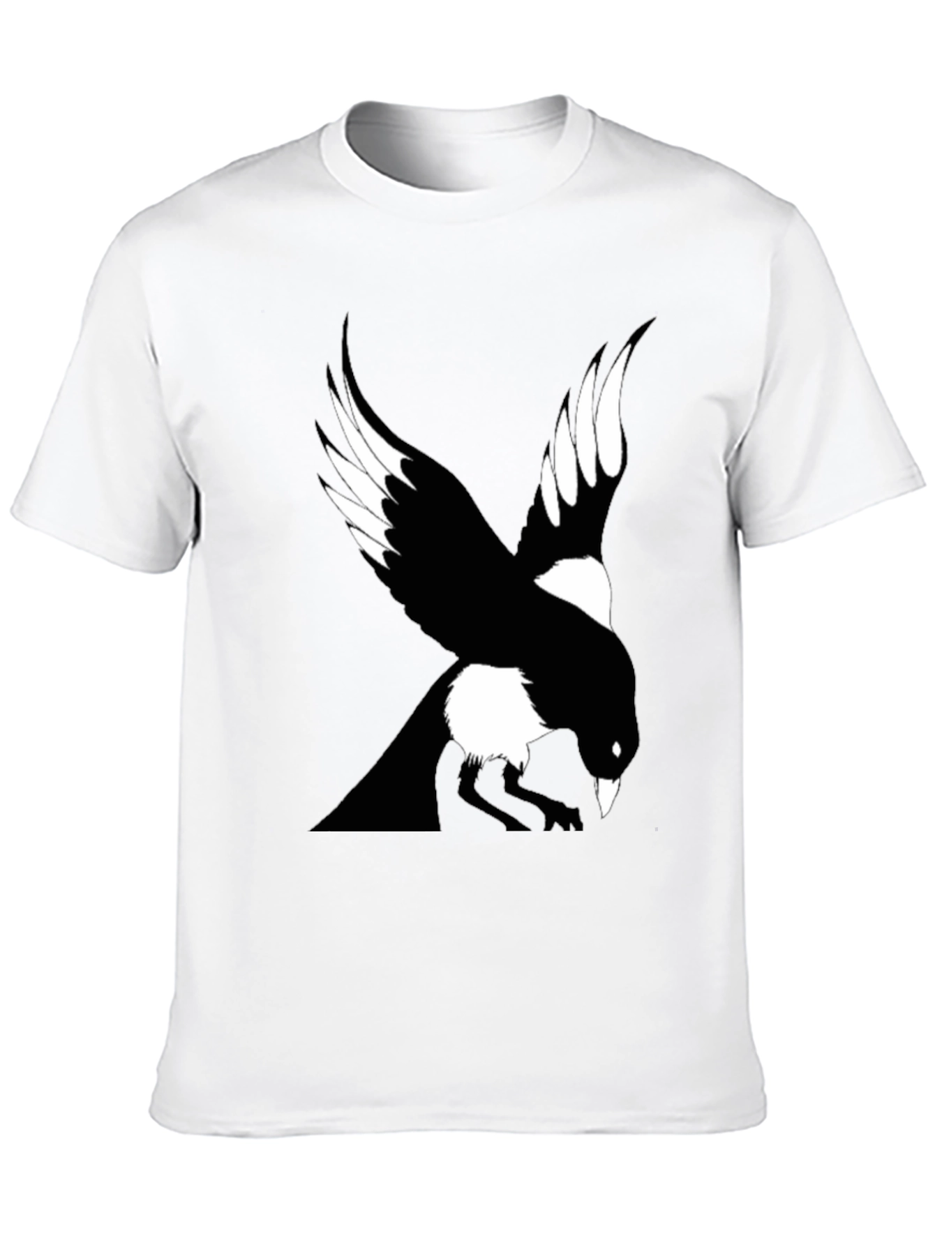 Raven Graphic Tee - Mens Black Crew Neck T-Shirt