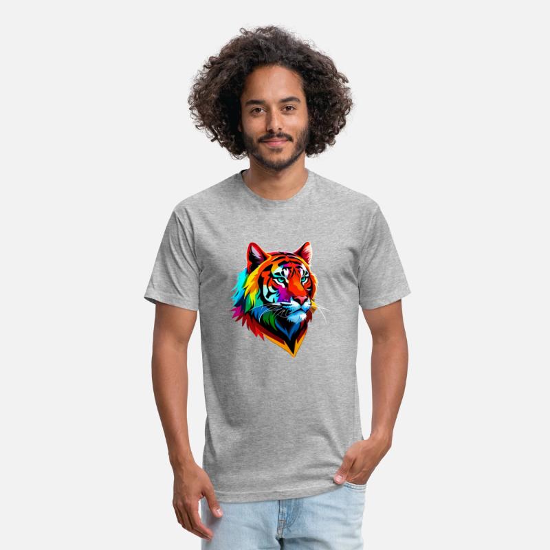 Graphic Colorful Tigers Head