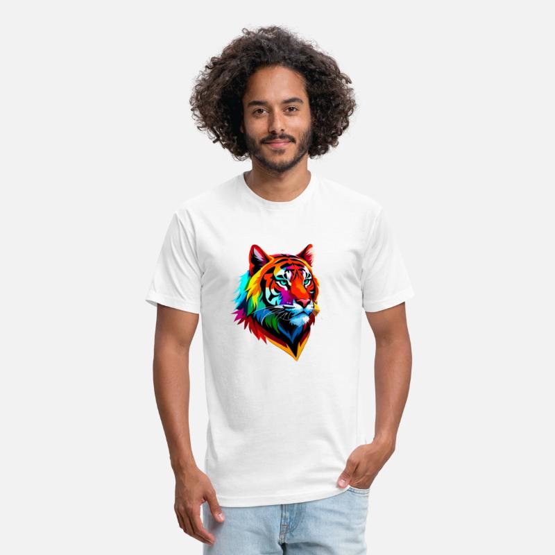 Graphic Colorful Tigers Head