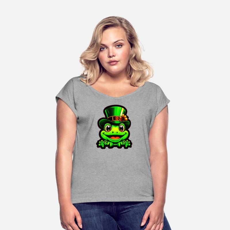 Grinning Frog Wears St. Patrick Day Top Hat