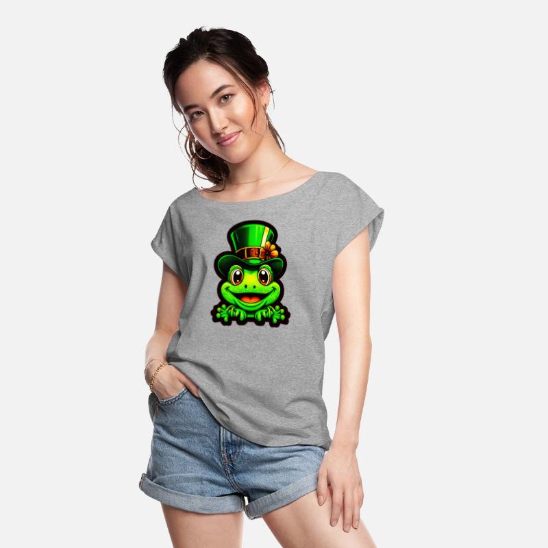 Grinning Frog Wears St. Patrick Day Top Hat