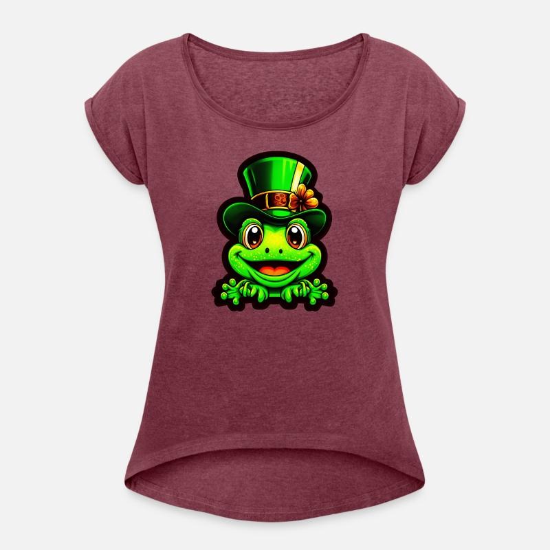 Grinning Frog Wears St. Patrick Day Top Hat