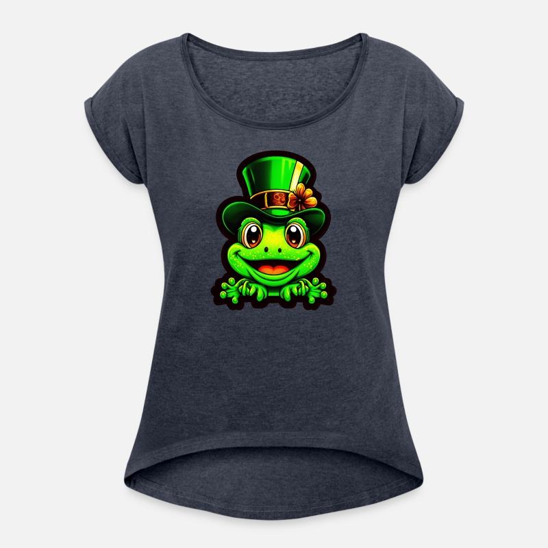 Grinning Frog Wears St. Patrick Day Top Hat