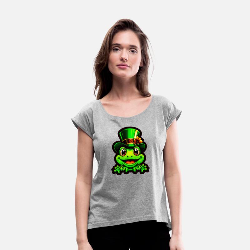 Grinning Frog Wears St. Patrick Day Top Hat