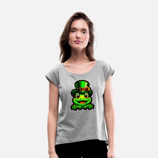 Grinning Frog Wears St. Patrick Day Top Hat