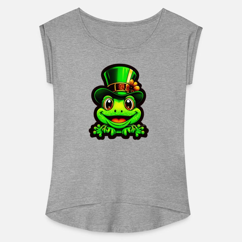 Grinning Frog Wears St. Patrick Day Top Hat