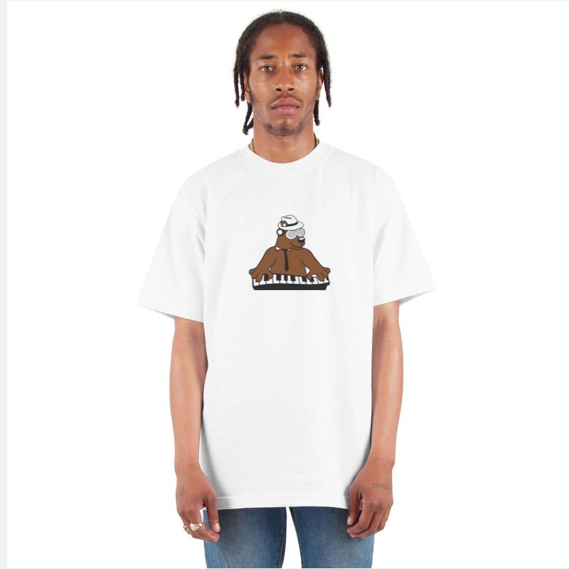 Grizzly Brown Bear Playing Keyboard Piano Music