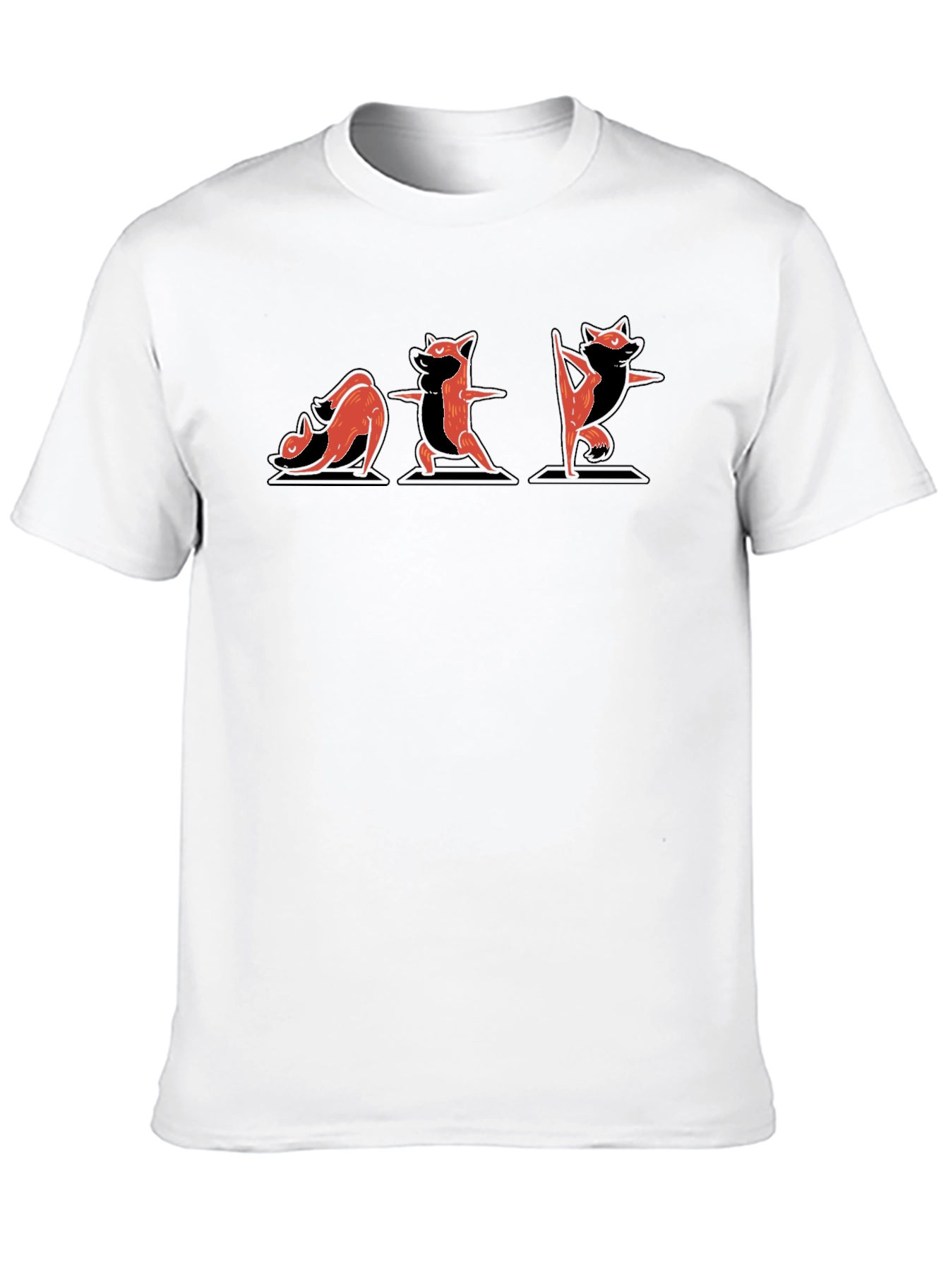 Yoga Raccoon Graphic Tee - Black Cotton T-Shirt