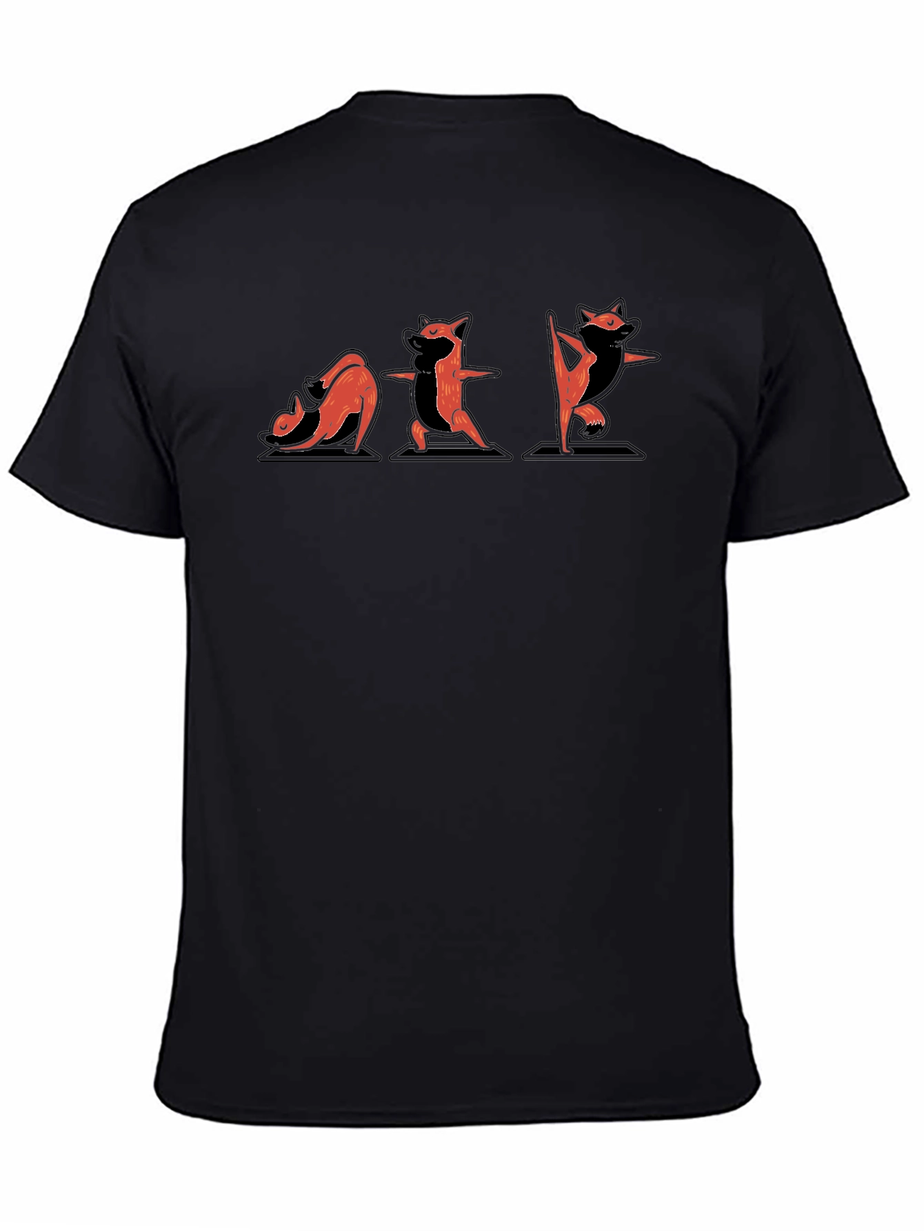 Yoga Raccoon Graphic Tee - Black Cotton T-Shirt