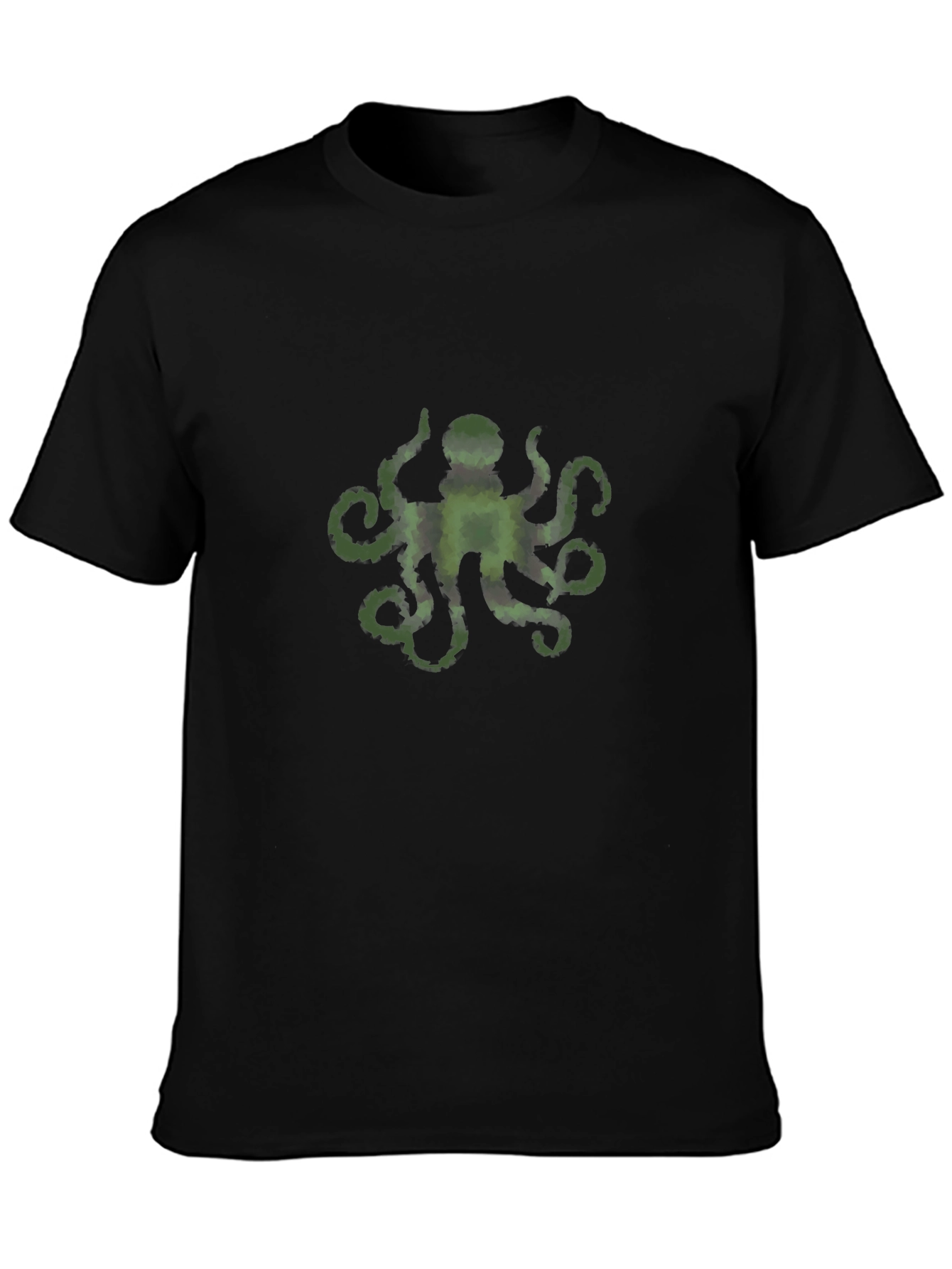 Mens Black Octopus Graphic Tee