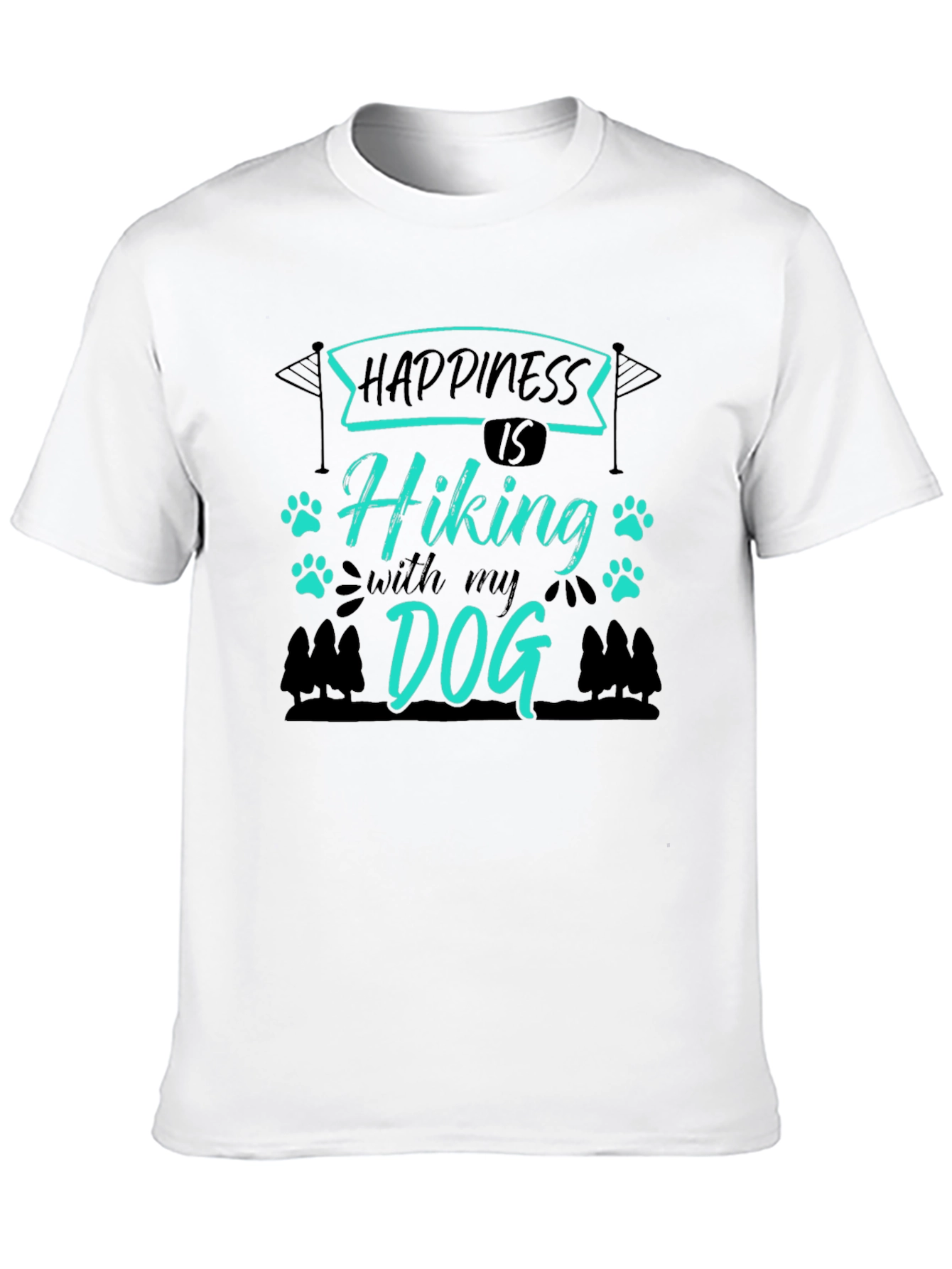 Happiness is Hiking with My Dog Tee