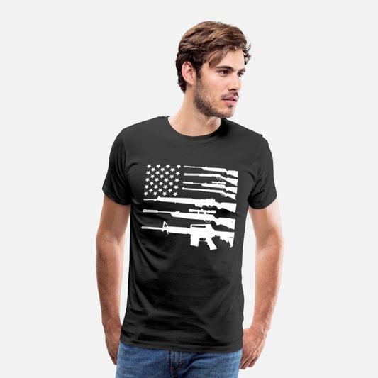 Gun American Flag Patriotic USA Flag