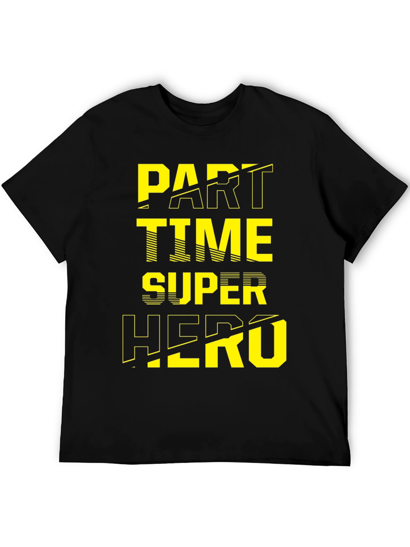 Part Time Super Hero Black Graphic Tee