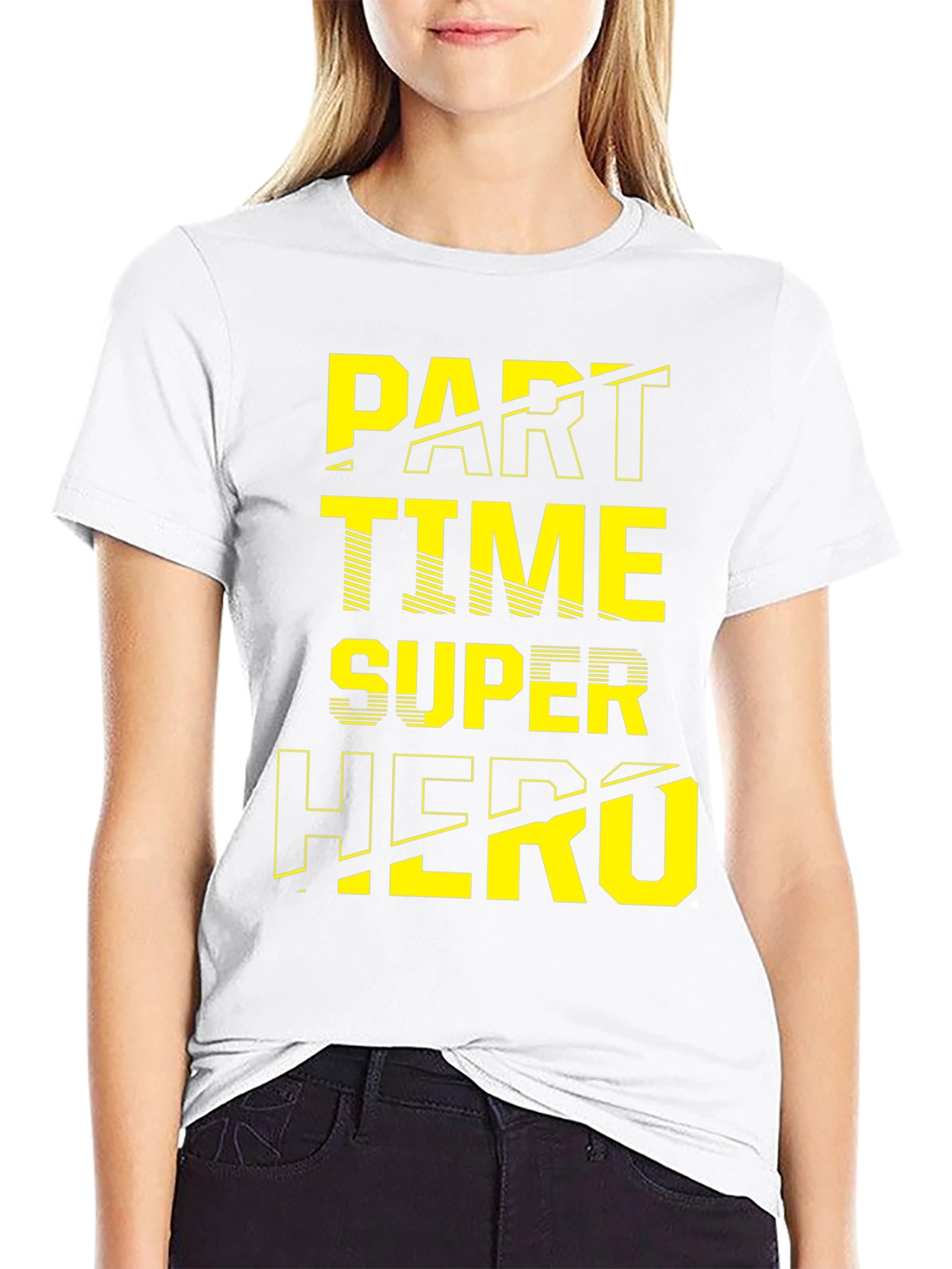 Part Time Super Hero Black Graphic Tee
