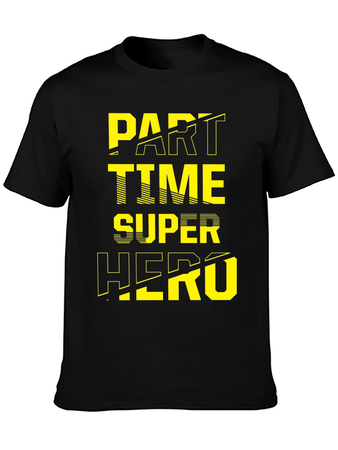 Part Time Super Hero Black Graphic Tee