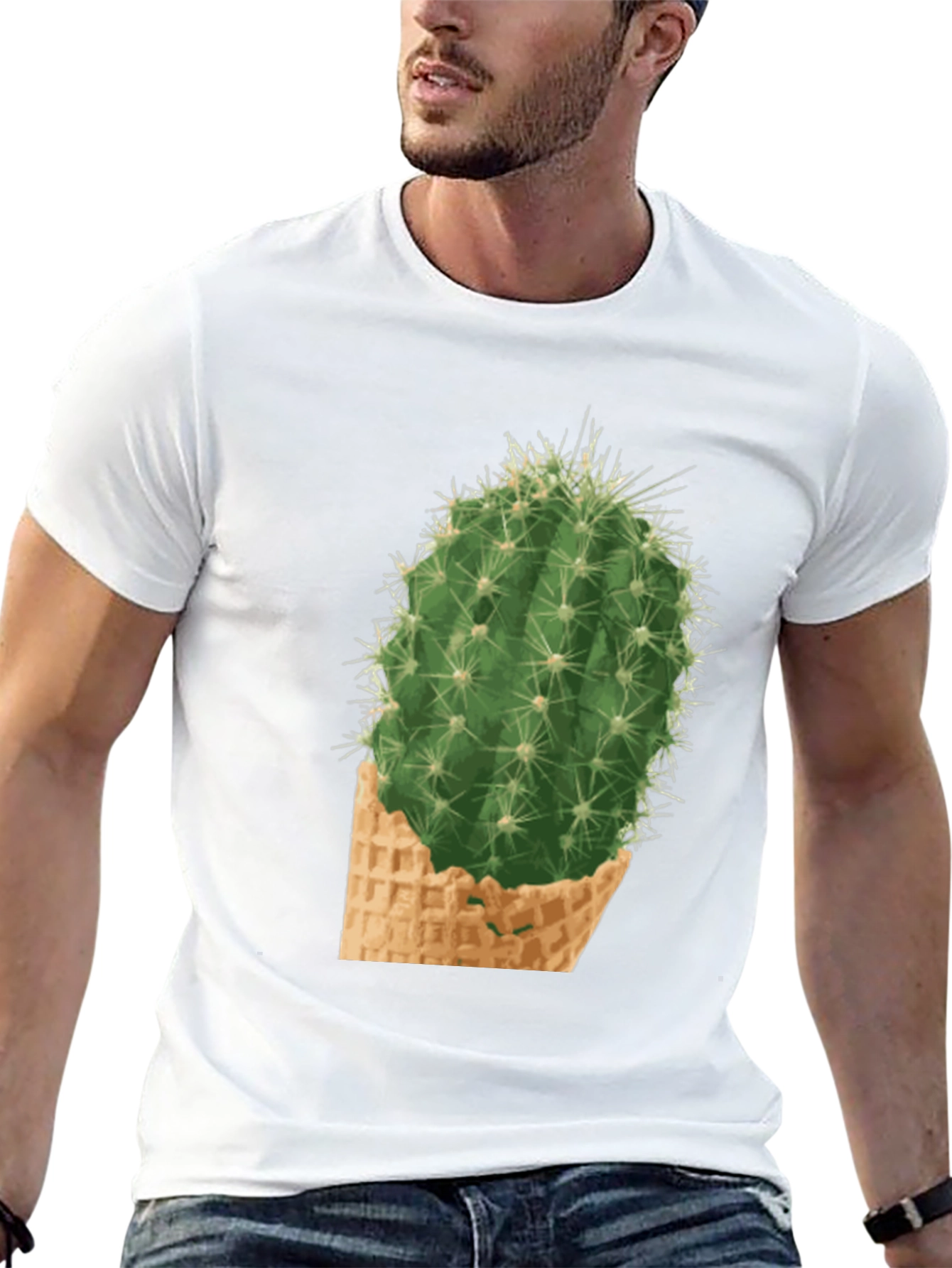 Cactus Cone Tee - Prickly Funny Graphic T-Shirt