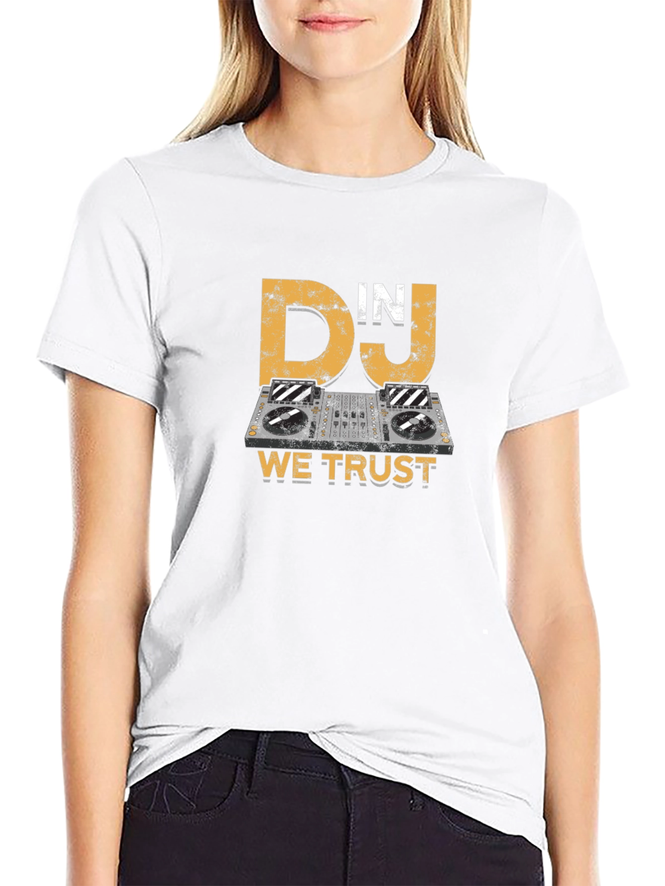 DJ In DJ We Trust T-Shirt - Black Cotton