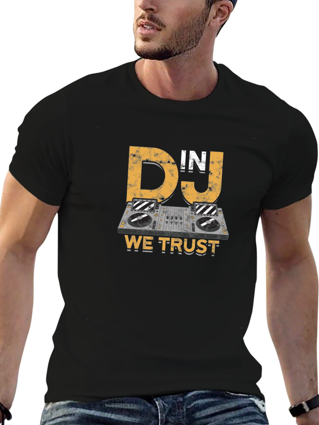 DJ In DJ We Trust T-Shirt - Black Cotton