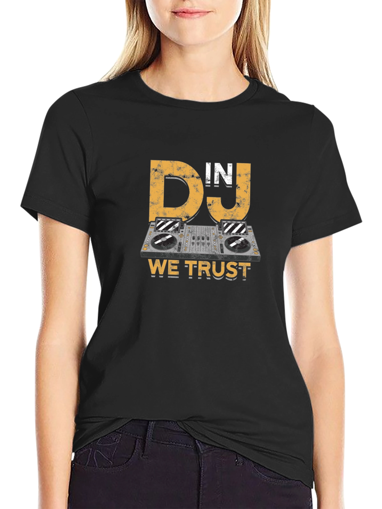 DJ In DJ We Trust T-Shirt - Black Cotton