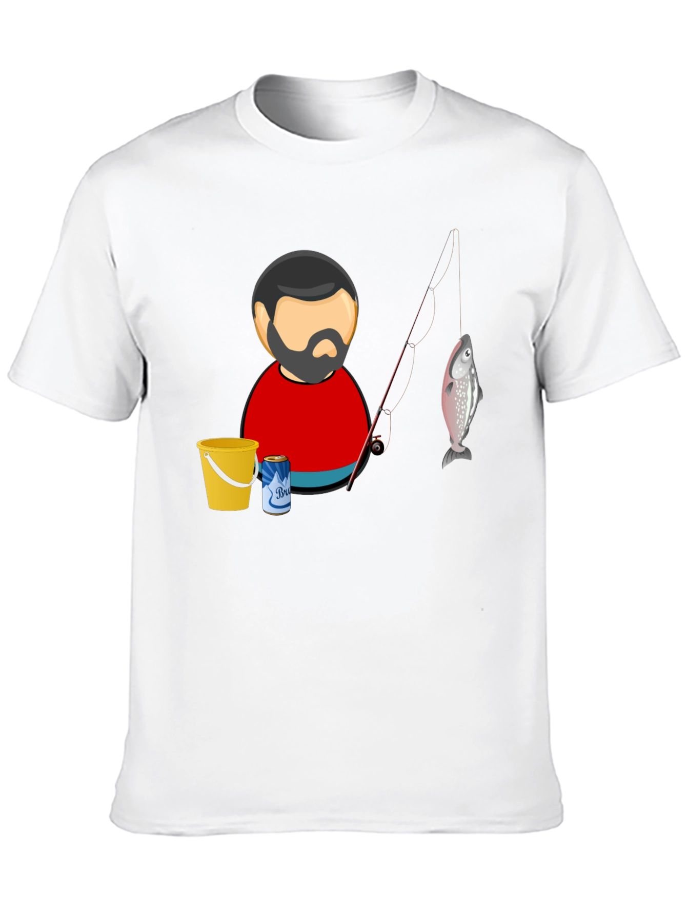 Fishing Cartoon Graphic T-Shirt