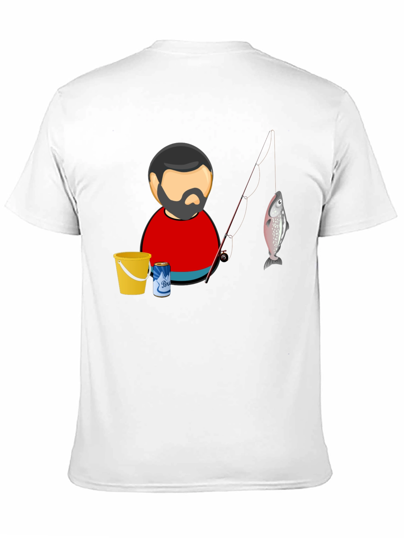 Fishing Cartoon Graphic T-Shirt