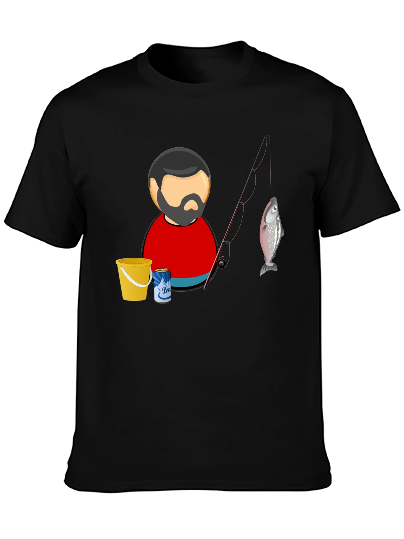 Fishing Cartoon Graphic T-Shirt