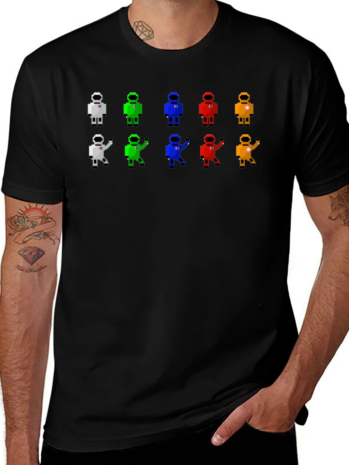 Retro Pixel Astronaut T-Shirt