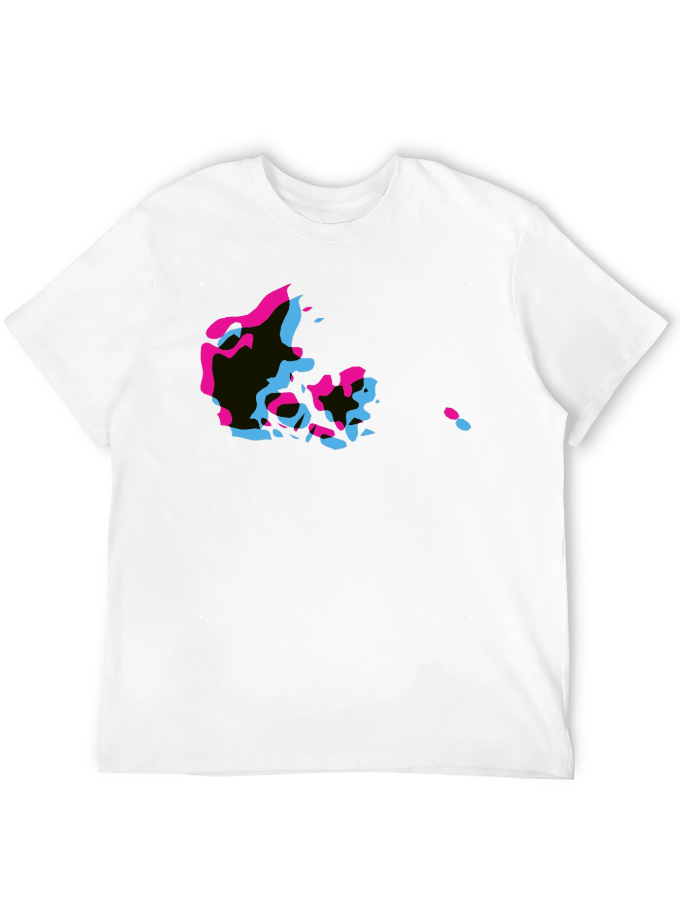 Denmark Map T-Shirt - Black with Retro Graphic