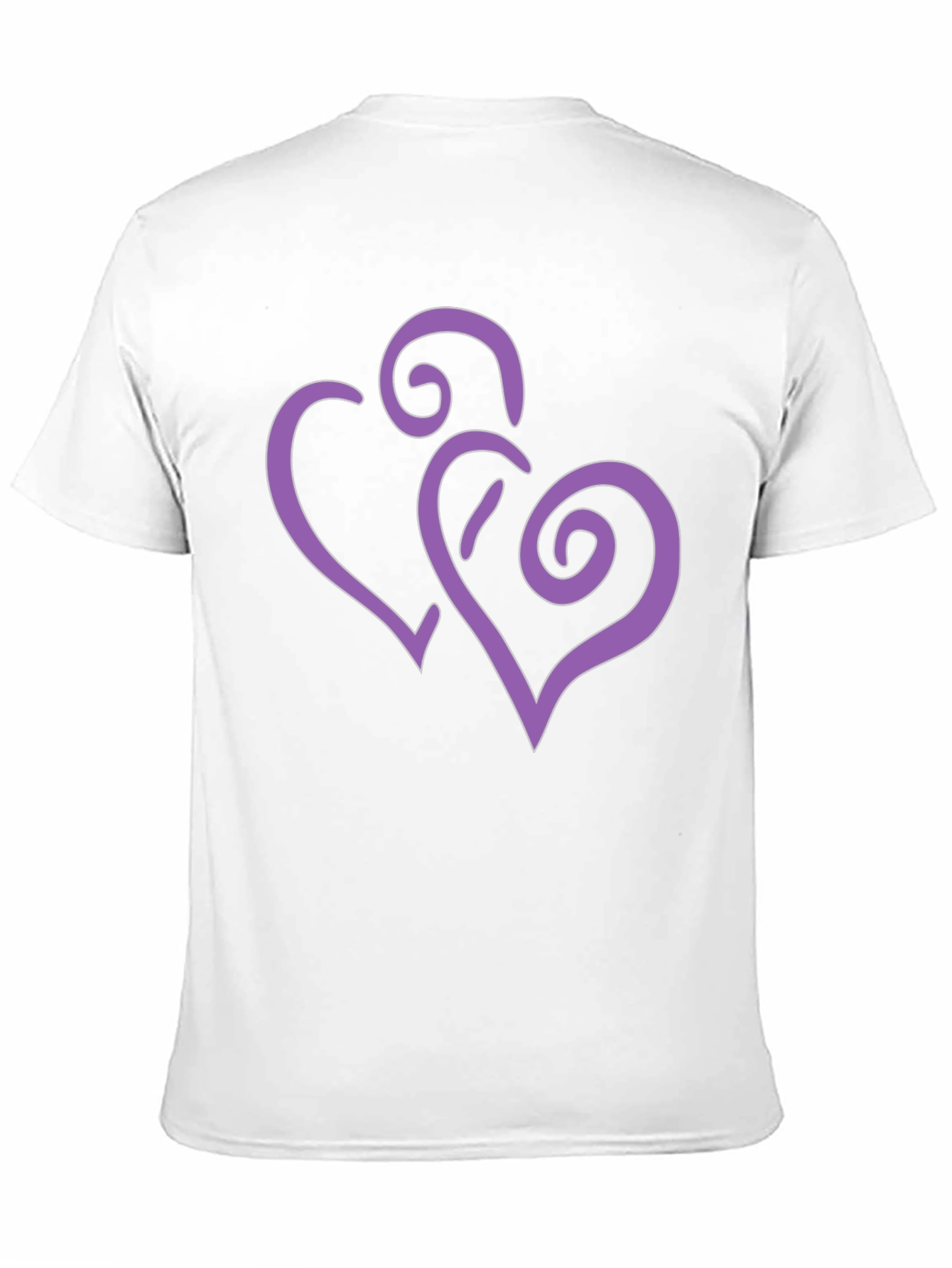 Stylish Black T-Shirt with Purple Heart Design