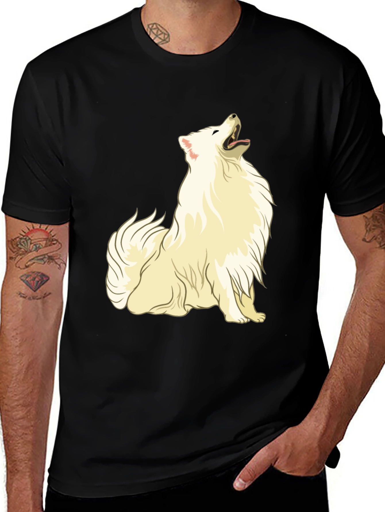 Dog Graphic Black T-Shirt